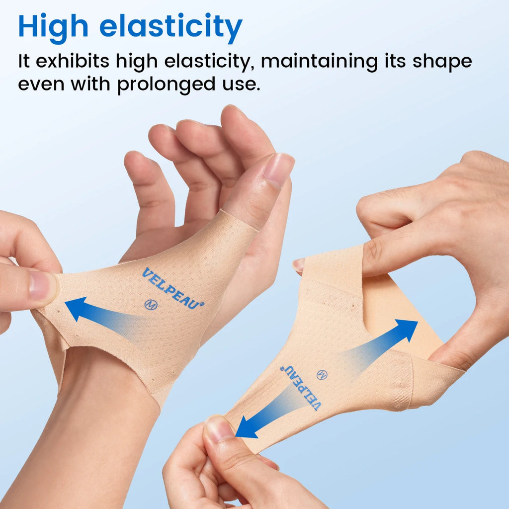 VELPEAU Elastic Thumb Support Brace for Arthritis, Tendonitis, Splint Liner, Thumb Compression Sleeve Fits Left and Right Hands