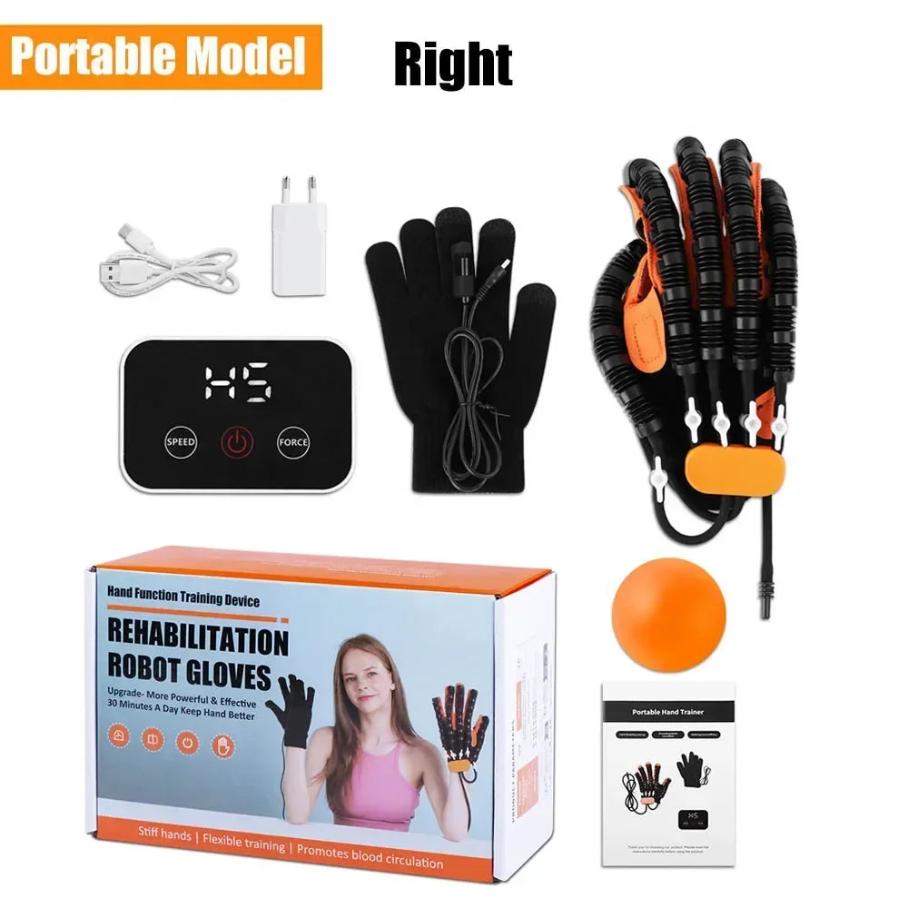 Heated Rehabilitation Robot Gloves Hemiplegia Stroke Physiotherapy Training Device Finger & Hand Function Workout Recovery Tool