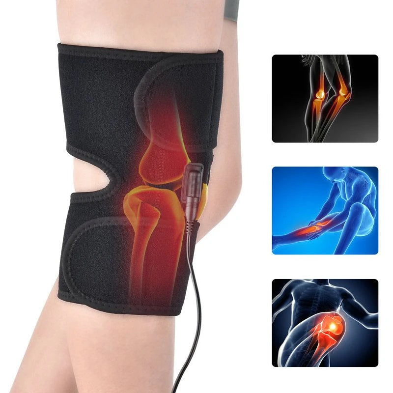 Electric Heated Knee Massager Knee Brace Adjustable Heated Knee Pad Legs Warm Winter Thermal Knee Support Arthritis Pain Relief