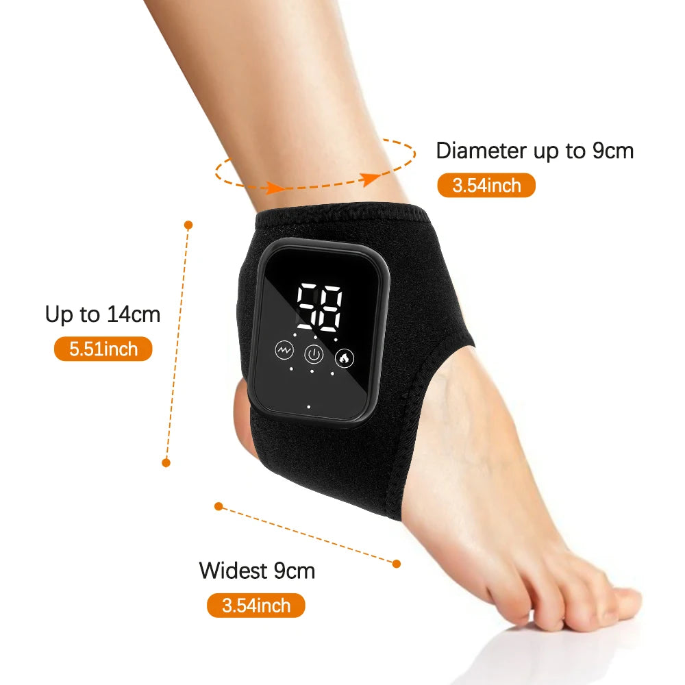 New Heating Wrist Guard Electric Hot Compress Vibration Massage Hand Wrist & Foot Ankle Guard Band Carpal Wrap Support Brace