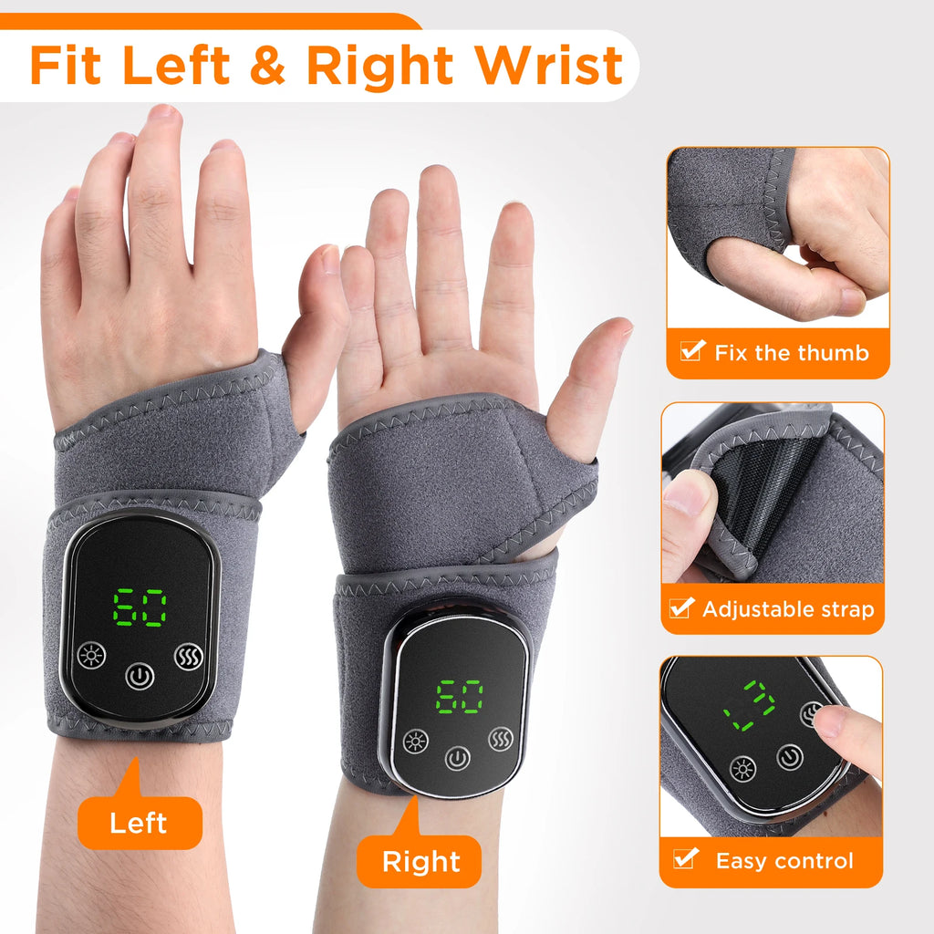 Electric Foot Ankle Massager with Heat Vibration Ankle Heating Pad for Achilles Tendonitis Plantar Fasciitis Hand Wrist Massager