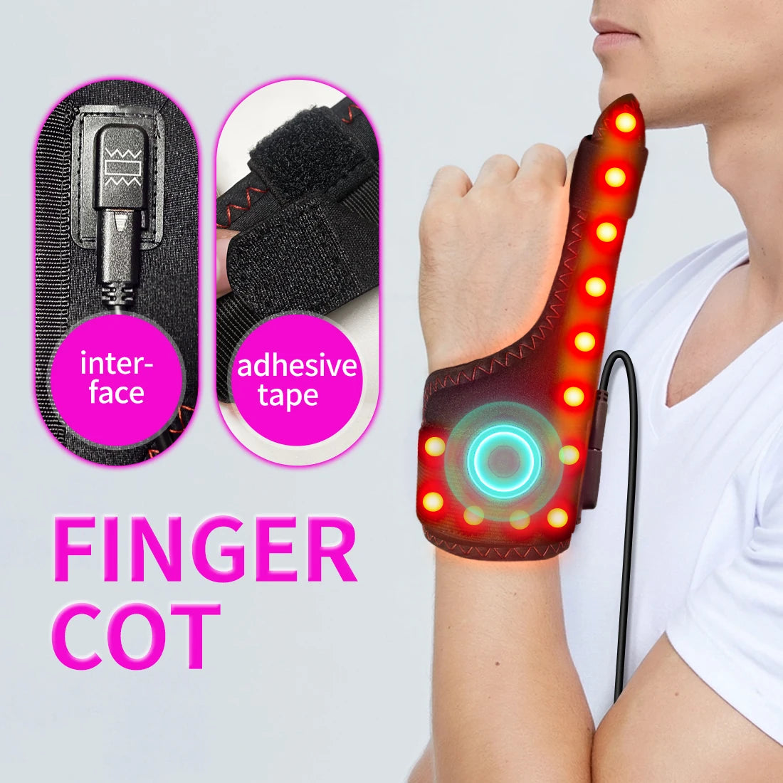 Electric Heating Wrist Vibration Pad with Three Gear Hot Compress USB Massager for Tendonitis Relief Wrist Support Relax Brace