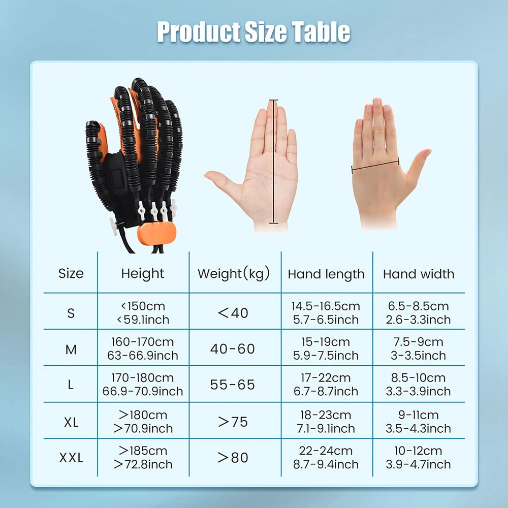 Stroke Hemiplegia Rehabilitation Robot Gloves Hand Finger Training Massage Gloves Rehabilitation Hand Function Recovery Device