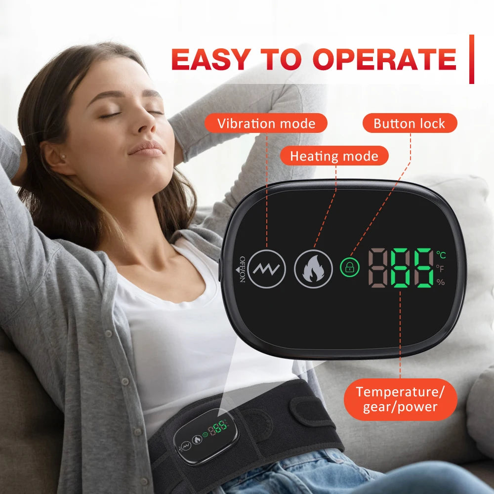 Heat Lumbar Brace Support Massager Waist Massager Back Belt Heath Care Comfortable Material for Office Workers Home Use