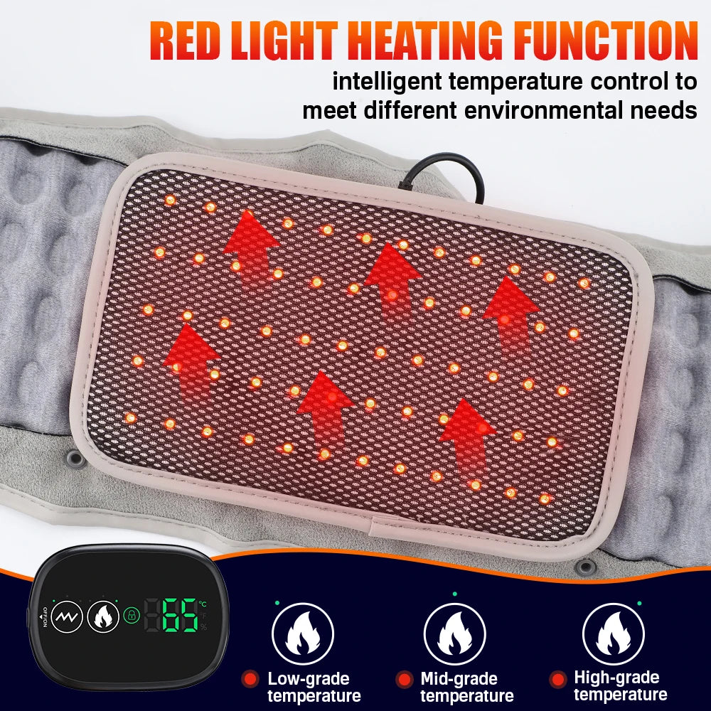 Heat Lumbar Brace Support Massager Waist Massager Back Belt Heath Care Comfortable Material for Office Workers Home Use
