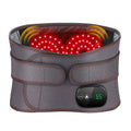 Heating Vibration Massager Belt, Dual Red Light Hot Compress Waist Support Brace Waist Back Massage Lumbar Support Belt
