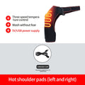 Shoulder Heating Brace for Pain Relief Heated Shoulder Wrap 3 Temperature Settings Ideal for Rotator Cuff Home Office-Jet Black
