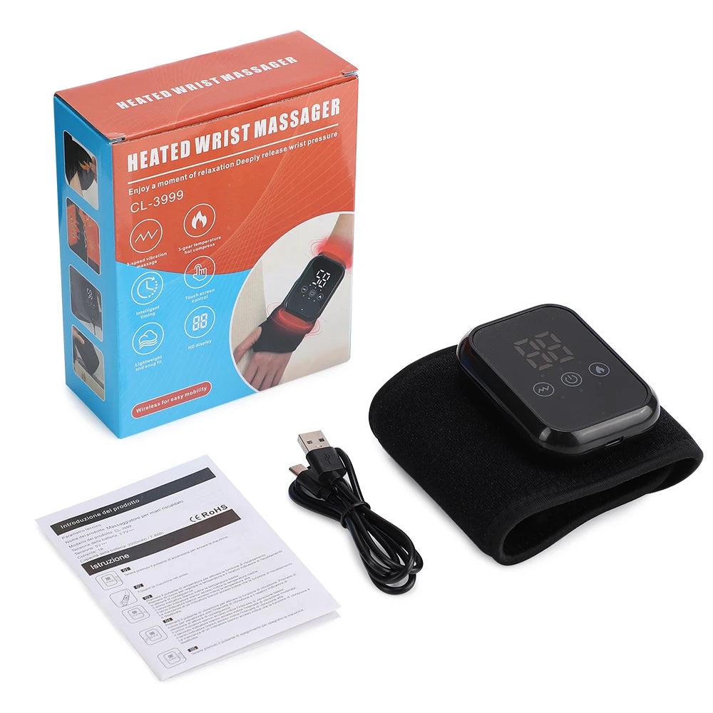 Electric Foot Ankle Massager with Heat Vibration Ankle Heating Pad for Achilles Tendonitis Plantar Fasciitis Hand Wrist Massager