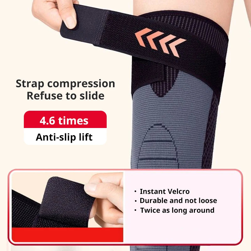 Self-Heating Knee Pads 1 Pair Compression Knee Brace Support Long Compression Warm Sleeve for Arthritis Joint Pain Injury