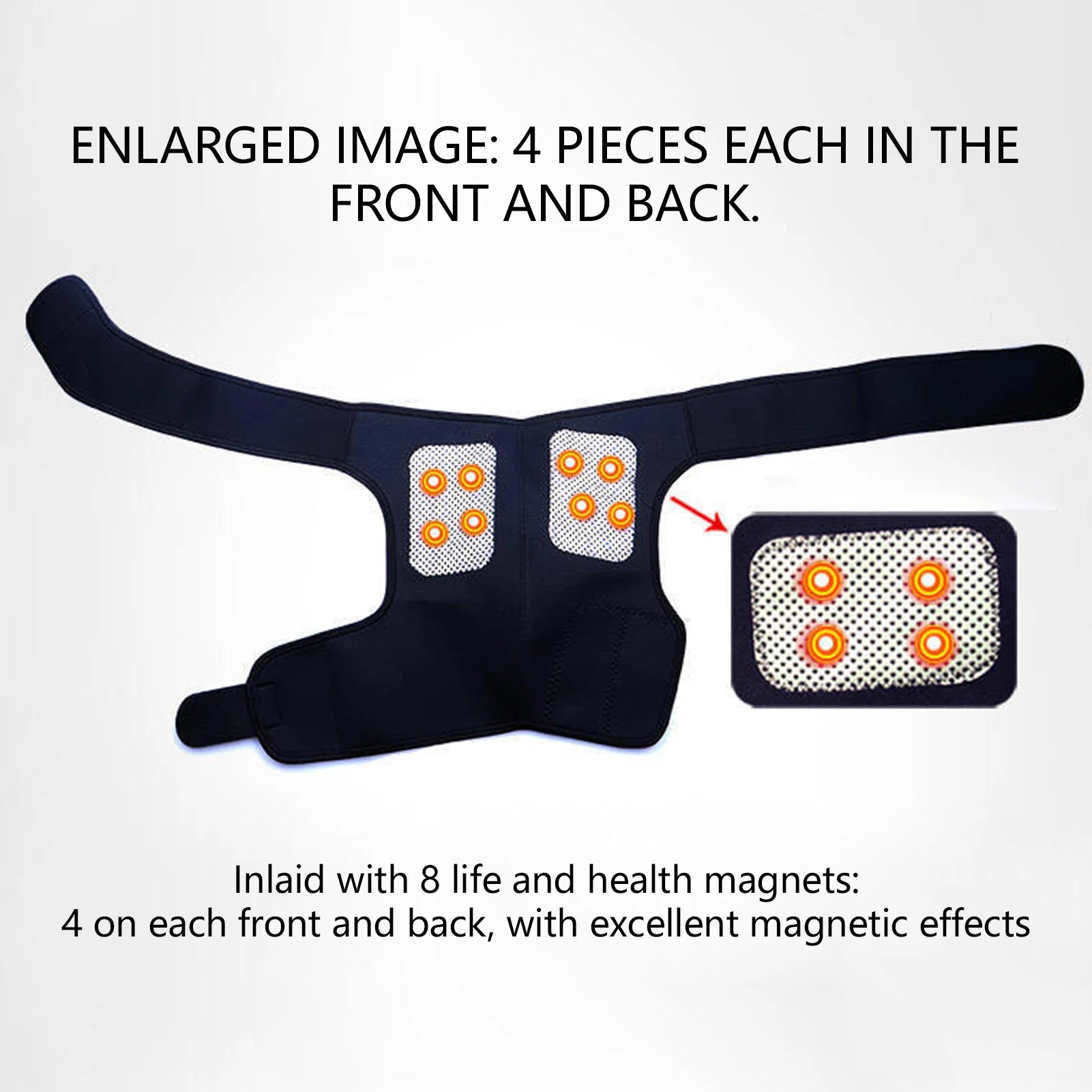 Adjustable Self-heating Shoulder Massager Brace Cervical Pain Relief Muscle Relaxation Pads For Joint Pain Relief Physiotherapy