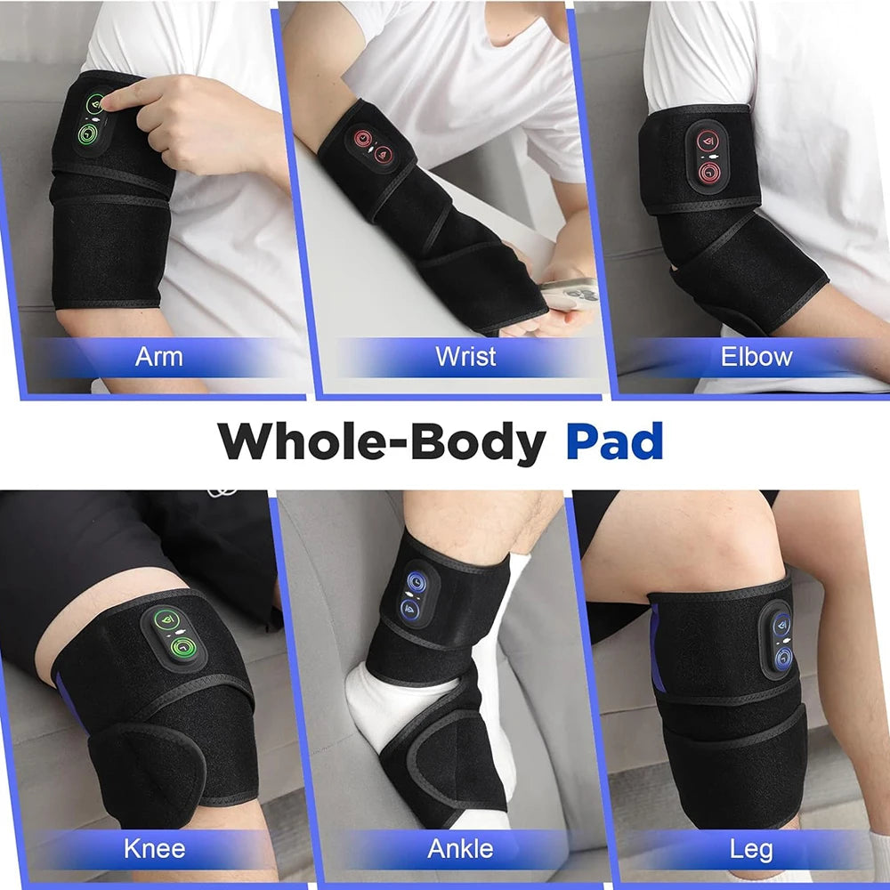 Cordless Heating Pad Red Light Therapy Wrist Belt - 3-Temp Heat  for Pain Relief - 660/850nm Adjustable Support Brace Wrap Belt