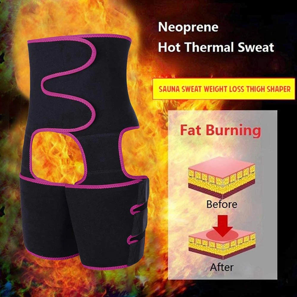 1 Piece Neoprene Slim Thigh Trimmer Leg Shapers Slimming Belt Waist Trainer Sweat Shapewear Fat Burning Compress Belt for Women