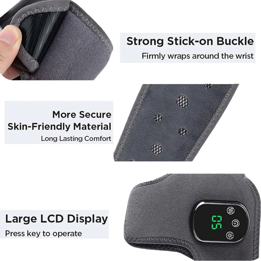 Electric Wrist Brace with Adjustable Hot Compress Vibration Massage Ankle Guard Band Carpal Tunnel Hand Foot Protection Tool