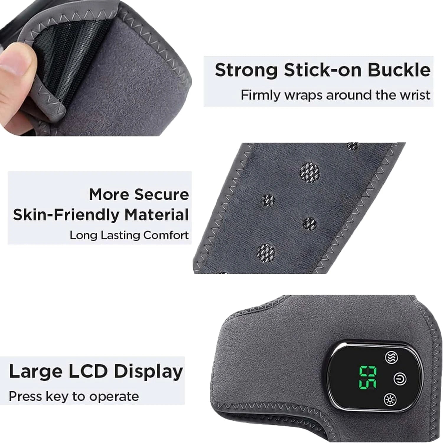 Electric Wrist Brace with Adjustable Hot Compress Vibration Massage Ankle Guard Band Carpal Tunnel Hand Foot Protection Tool