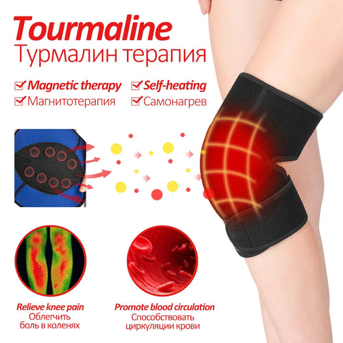 2PCS Tourmaline Knee brace Self Heating Knee Support Kneepad Arthritis Pain Relief magnetic knee pain Magnetic Knee pain Brace