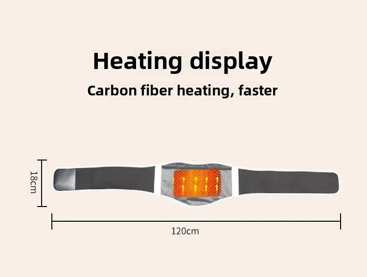 USB Electric Heating Warmer Hot Waist Lumbar Back Pad Belt Protector Brace Band Support Massager Anti Pain Relief Therapy Tool