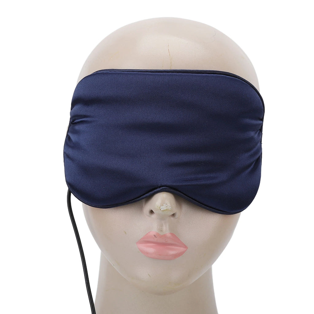Eye Mask USB Heated Eye Mask Stress Relief Sleep Heating Eye Mask Double Sided Silk Multi Timer Shut Off 3 Speeds Adjustment