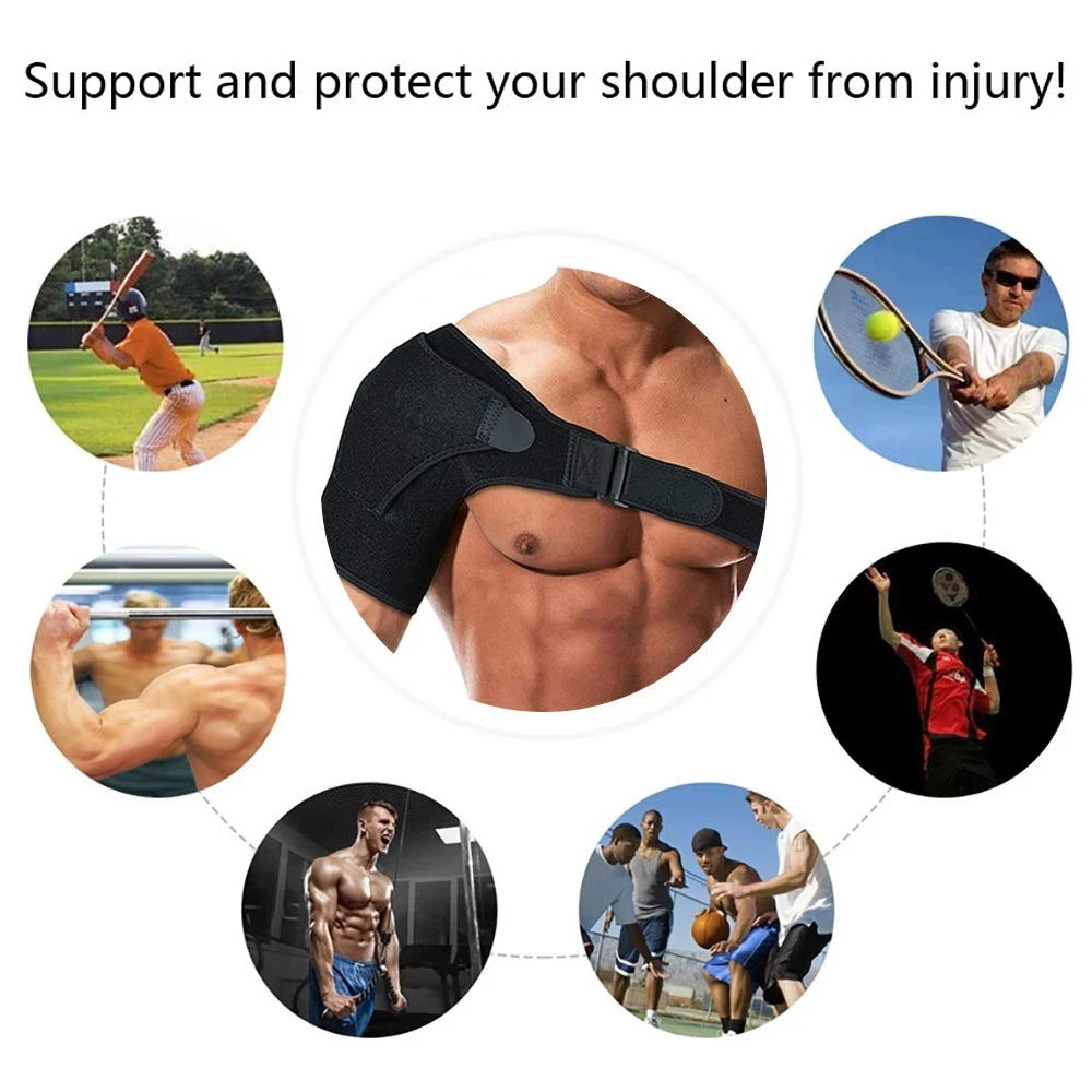 Recovery Shoulder Brace for Men & Women, Adjustable Shoulder Support Sleeve for Torn Rotator Cuff AC Joint Relief Arm Stability