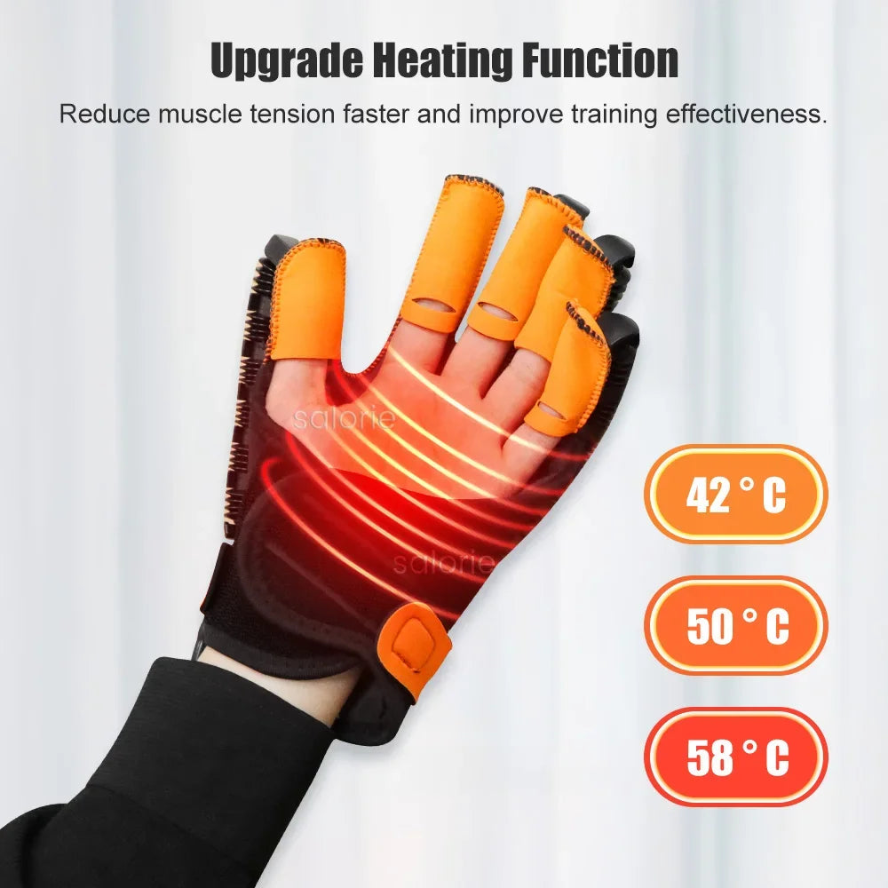 Heated Rehabilitation Robot Gloves Finger & Hand Function Workout Recovery Tool Hemiplegia Stroke Physiotherapy Training Device