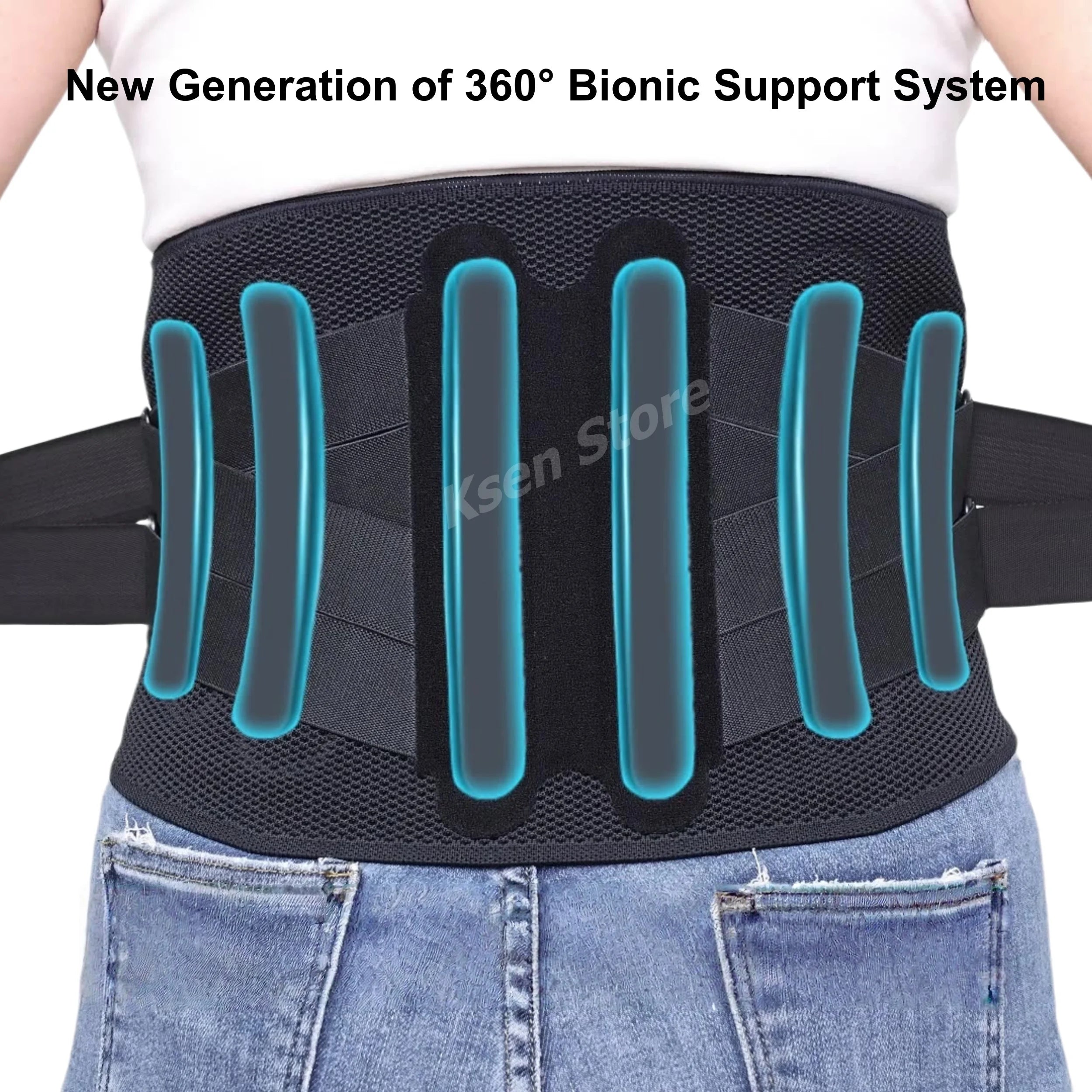 Waist Support Back Brace for Lower Back Pain Relief From Sciatica, Herniated Disc Scoliosis, Decompression Lumbar Support Belt