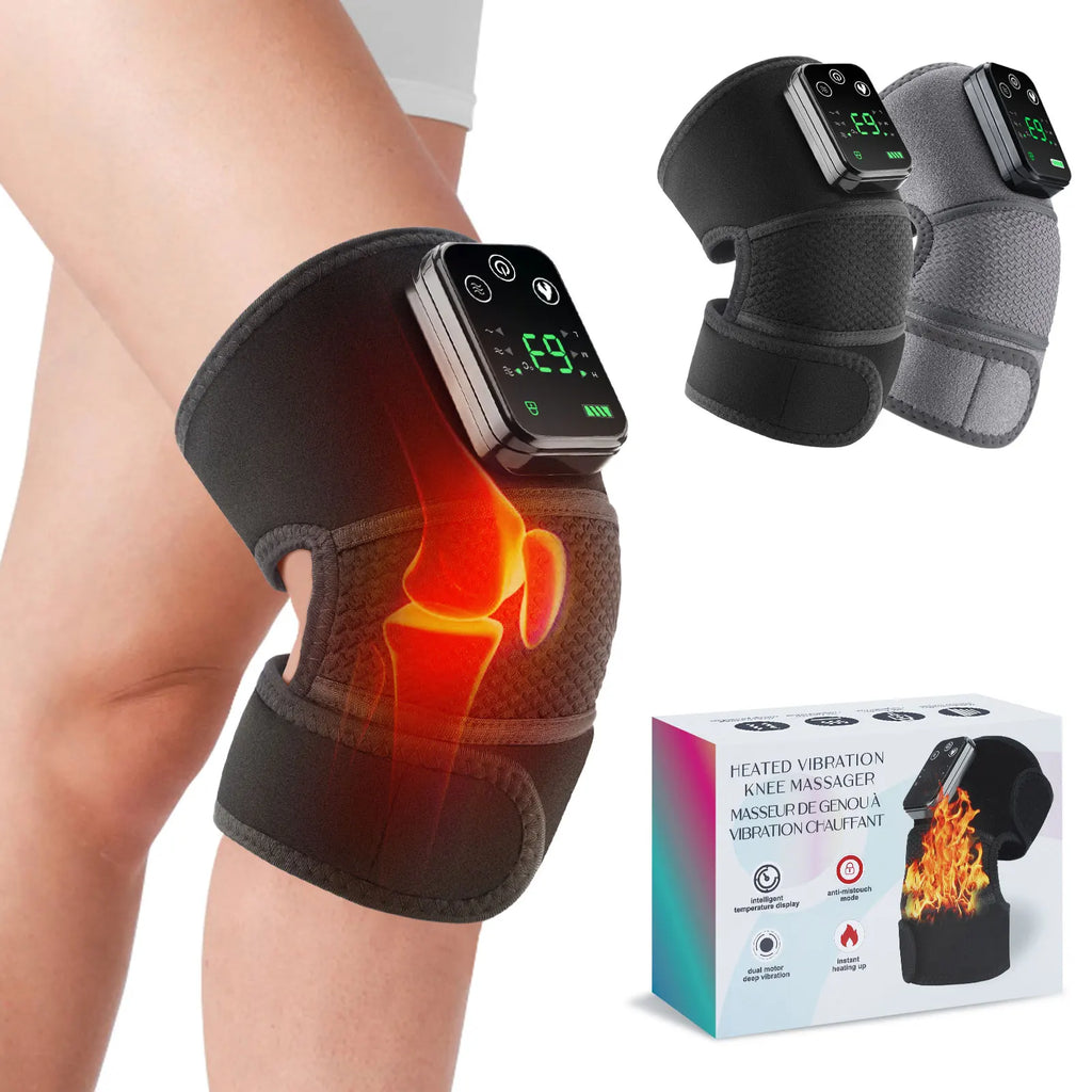 3 in 1 Cordless Thermal Knee Pad Knee Shoulder Massager Vibration Leg Arm Joint Brace Muscle Relax Joint Brace Muscle Relaxation