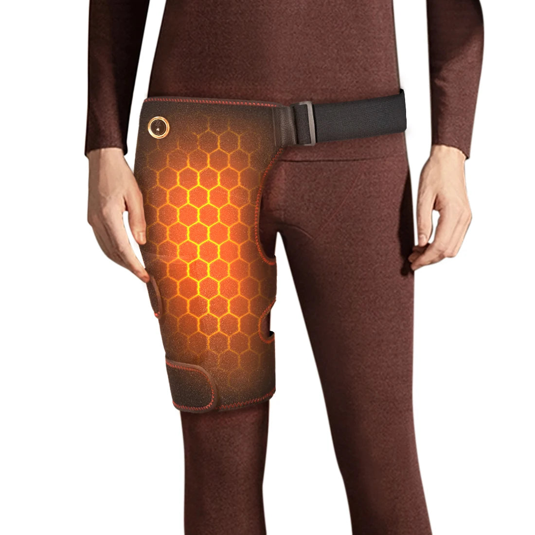 Heated Massage Waist Hip Support Brace with Heating Pad for Sciatica Pain Relief Hot Therapy for Lower Back Thighs And Buttocks