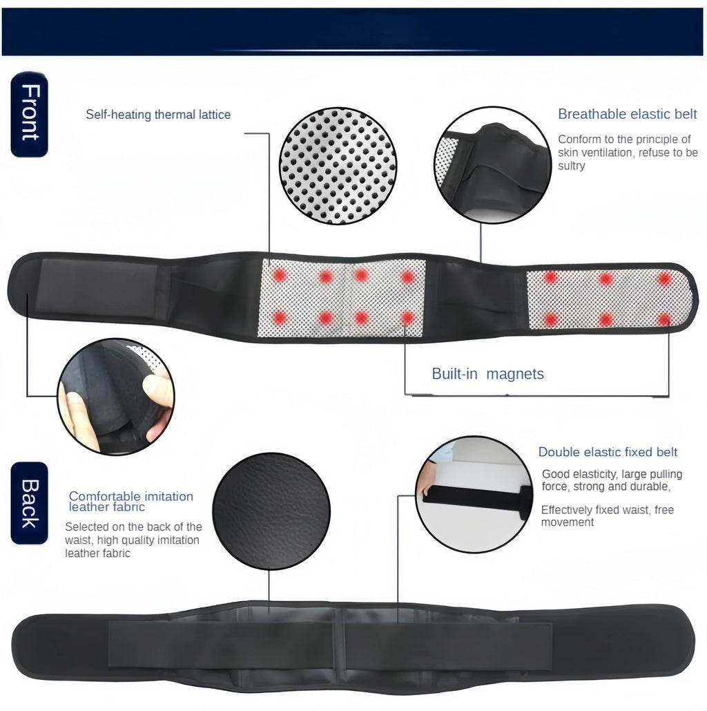Adjustable Waist Tourmaline Self Heating Magnetic Therapy Back Waist Support Belt Lumbar Brace Massage Band Health Care medical