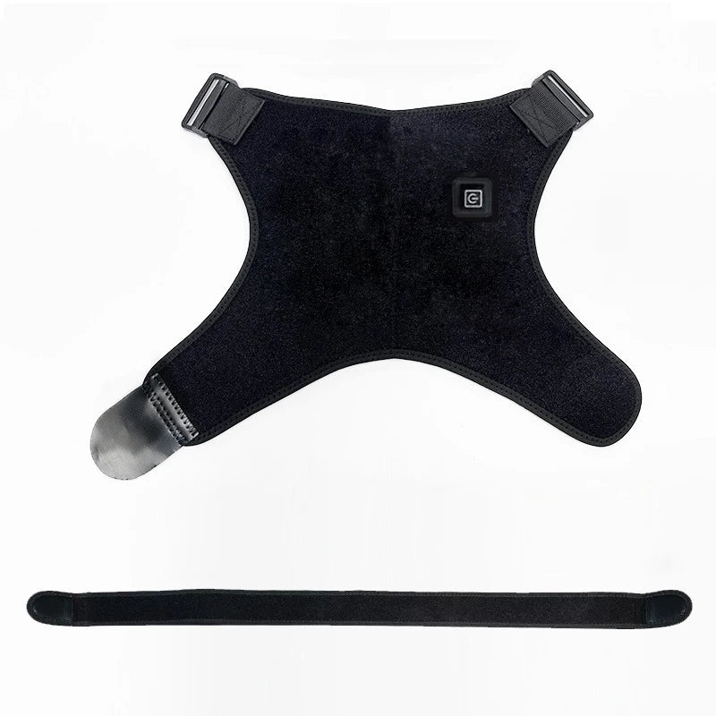 USB Electric Shoulder Brace Amr Pad 3 Gear Heated Massage Shoulder Support Massage Belt Gifts Health Care Keep Warm