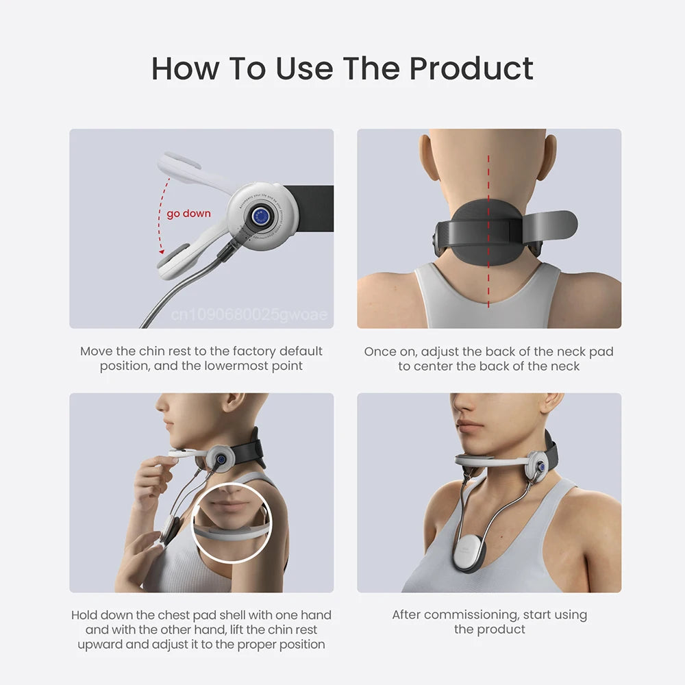 Neck Stretcher Cervical Traction Prevent Neck Forward Tilt Relieve Chronic Neck and Shoulder Pain Correct Posture Adjustable