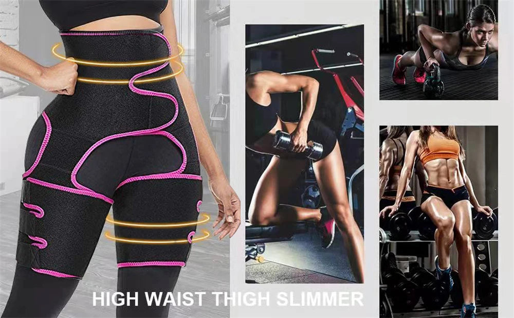 1 Piece Neoprene Slim Thigh Trimmer Leg Shapers Slimming Belt Waist Trainer Sweat Shapewear Fat Burning Compress Belt for Women
