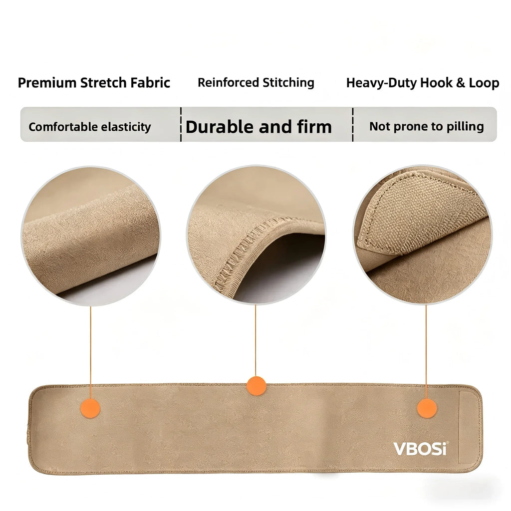 VBOSI Adjustable Waist Trainer Sweat Belt for Men Women, Lumbar Support Waist Trimmer for Gym & Sports