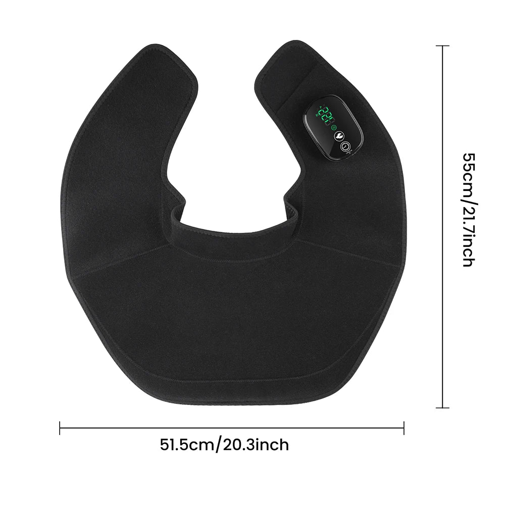 Electric Heating Shoulder Neck Pad Type-C Cervical Brace Wrap 4 Levels Hot Compress Back Shawl Neck Shoulder Heated Pad