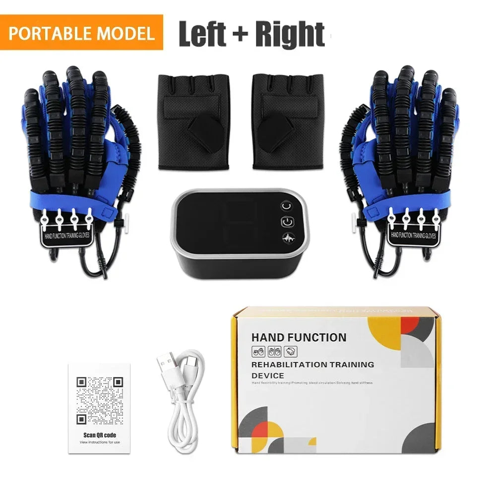 Heated Rehabilitation Robot Gloves Hemiplegia Stroke Physiotherapy Training Device Finger & Hand Function Workout Recovery Tool