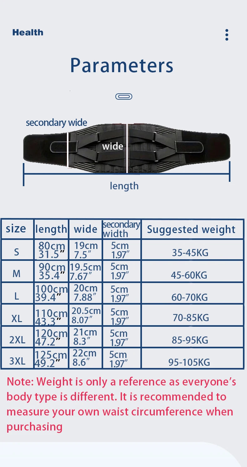Hot sale Back Braces Waist Belt Men Women Work Lower Back Pain Relief Breathable Anti-skid Spine Lumbar Support Belt