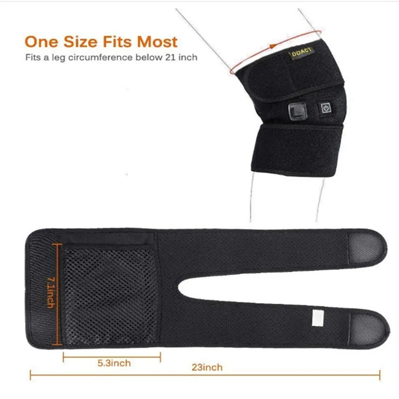 New Electric Heating Knee Pads Relieve Pain Relief Support Brace Therapy Joint Injury Recovery Rehabilitation For Arthritis Leg