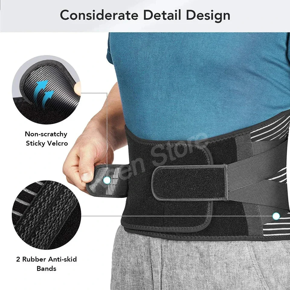 Lumbar Back Belt Waist Support Lumbar Pad Back Orthopedic Corset for Men Women Waist Protector Belt Waist Trainer Spine Support