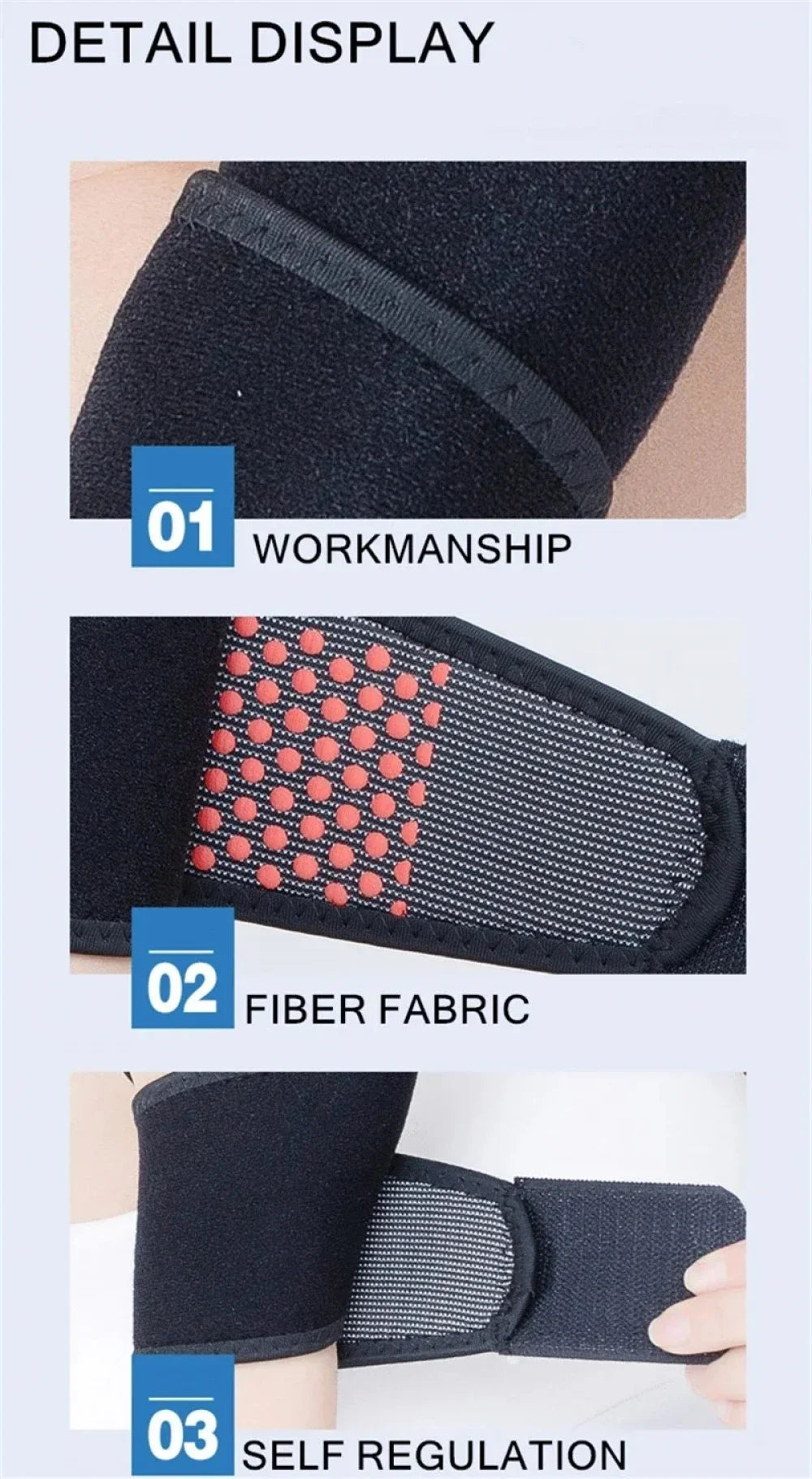 Heated Wrist Brace Self Heating Magnetic Therapy Wrist Support Compression Wrap for Arthritis Pain Relief