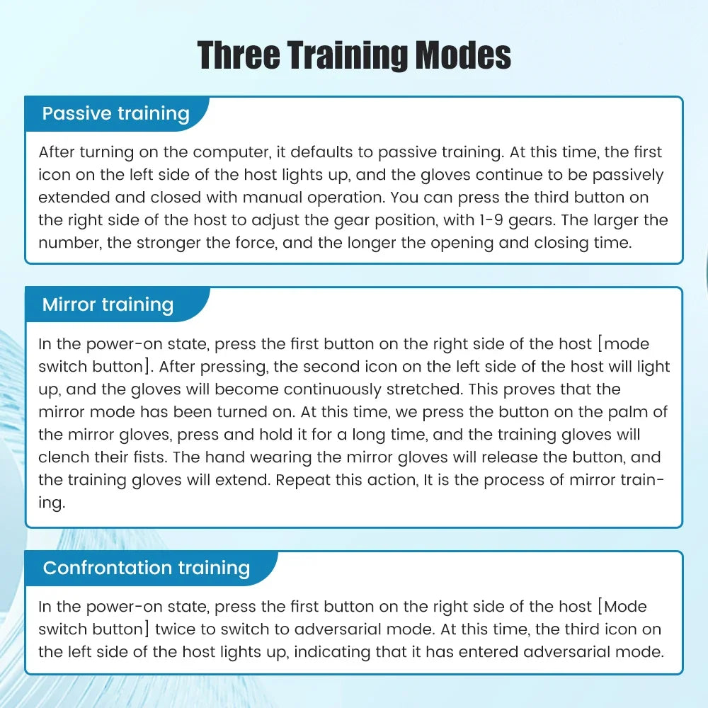 Hand Training Device Rehabilitation Robot Gloves Finger Exerciser Orthosis for Stroke Hemiplegia Cerebral Infarction Patient