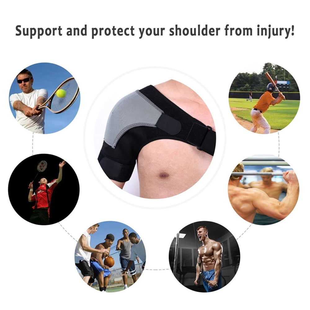 1 Pcs Shoulder Brace for Men and Women, Compression Sleeve Wrap for Shoulder and Back