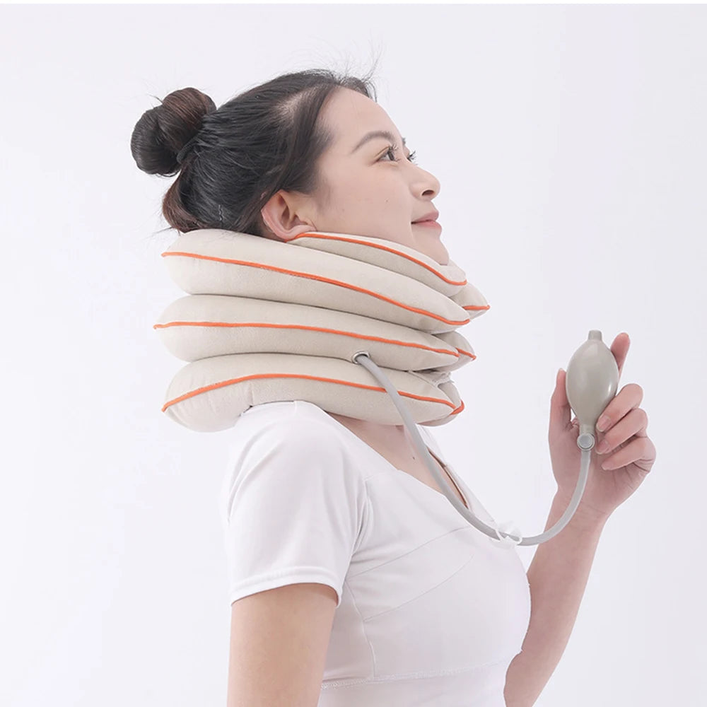 Medical Cervical Neck Traction Inflatable Neck Stretcher Brace Neck protection Relief for Chronic Neck & Shoulder Alignment Pain