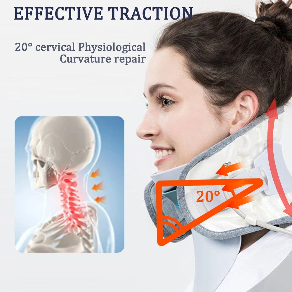 Inflatable Neck Traction Device Neck Hot Compress Cervical Vertebra Tractor Support Stretcher Posture Corrector Cervical Collar