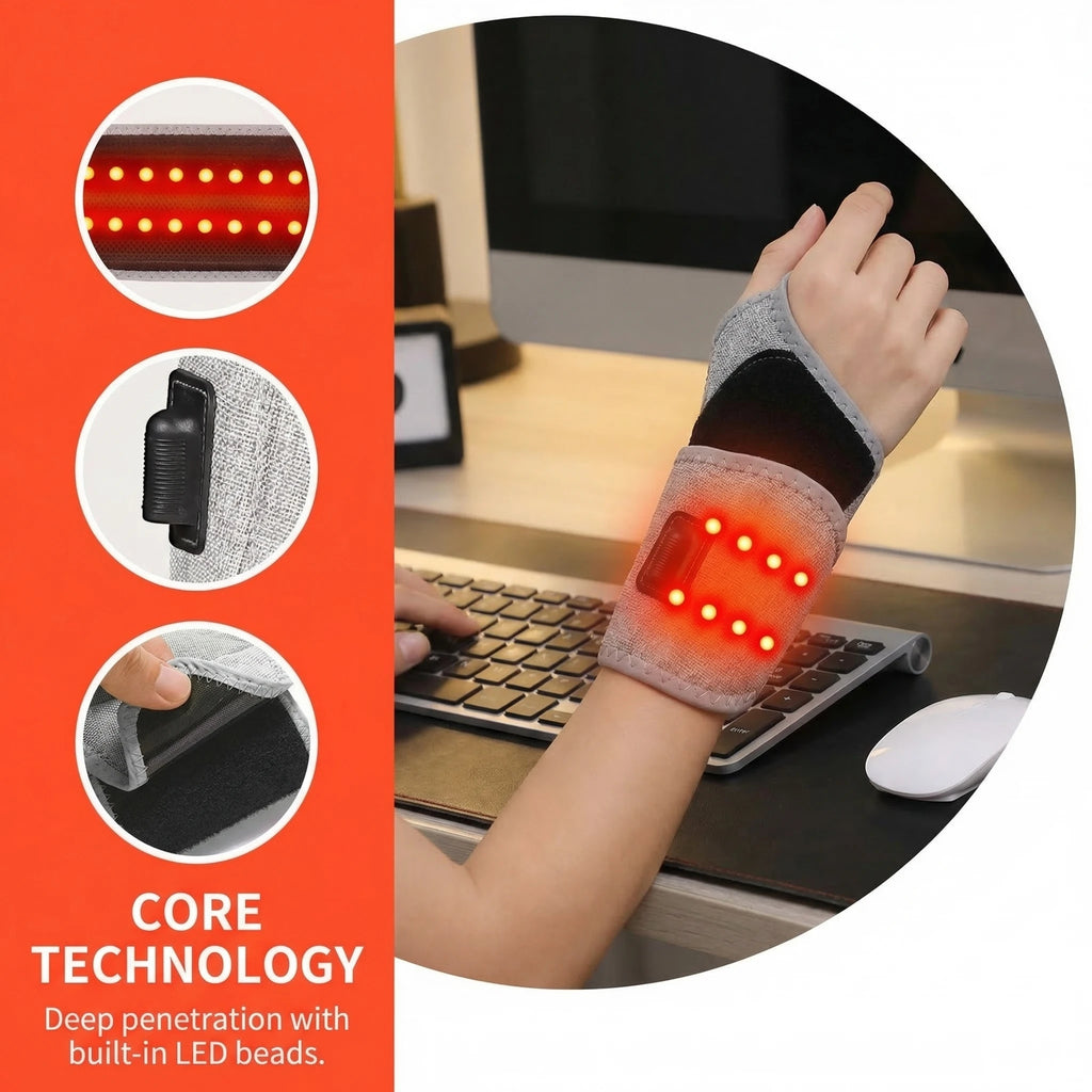 Heated Wrist Wrap Electric Heated Wrist Brace for Women And Men with 3 Heat Settings - Electric Wrist Heating Pad Wrist Warmer