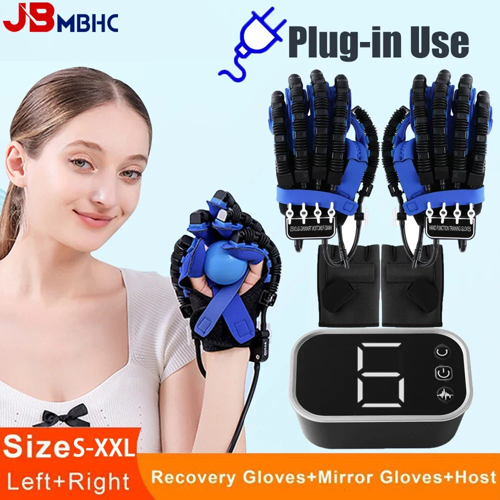 Hand Training Device Rehabilitation Robot Gloves Finger Exerciser Orthosis for Stroke Hemiplegia Cerebral Infarction Patient