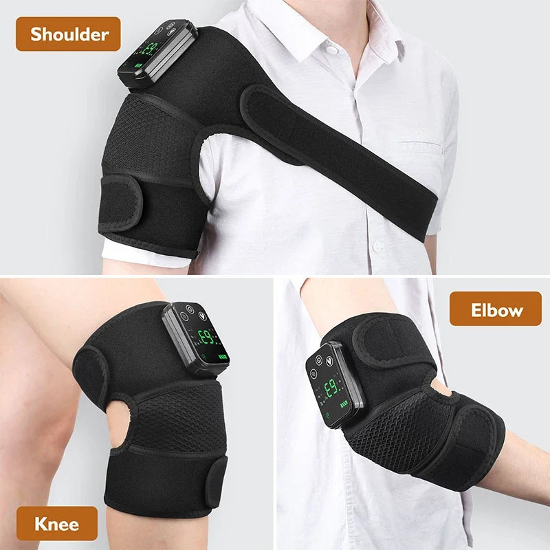 Elbow Massager Electric Heating Rechargeable Vibration Brace Knee Tennis Elbow Shoulder Joint Pain Thermal Therapy Massage Pad