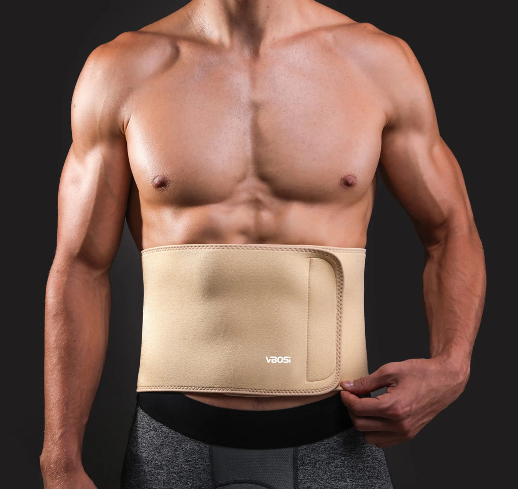 VBOSI Adjustable Waist Trainer Sweat Belt for Men Women, Lumbar Support Waist Trimmer for Gym & Sports