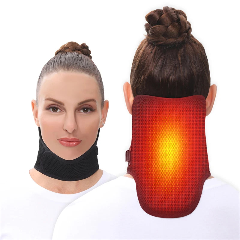 Electric Heating Neck Brace Cervical Vertebra Fatigue Therapy Reliever Neck Pain Relieve Strap Moxibustion Health Care Tool