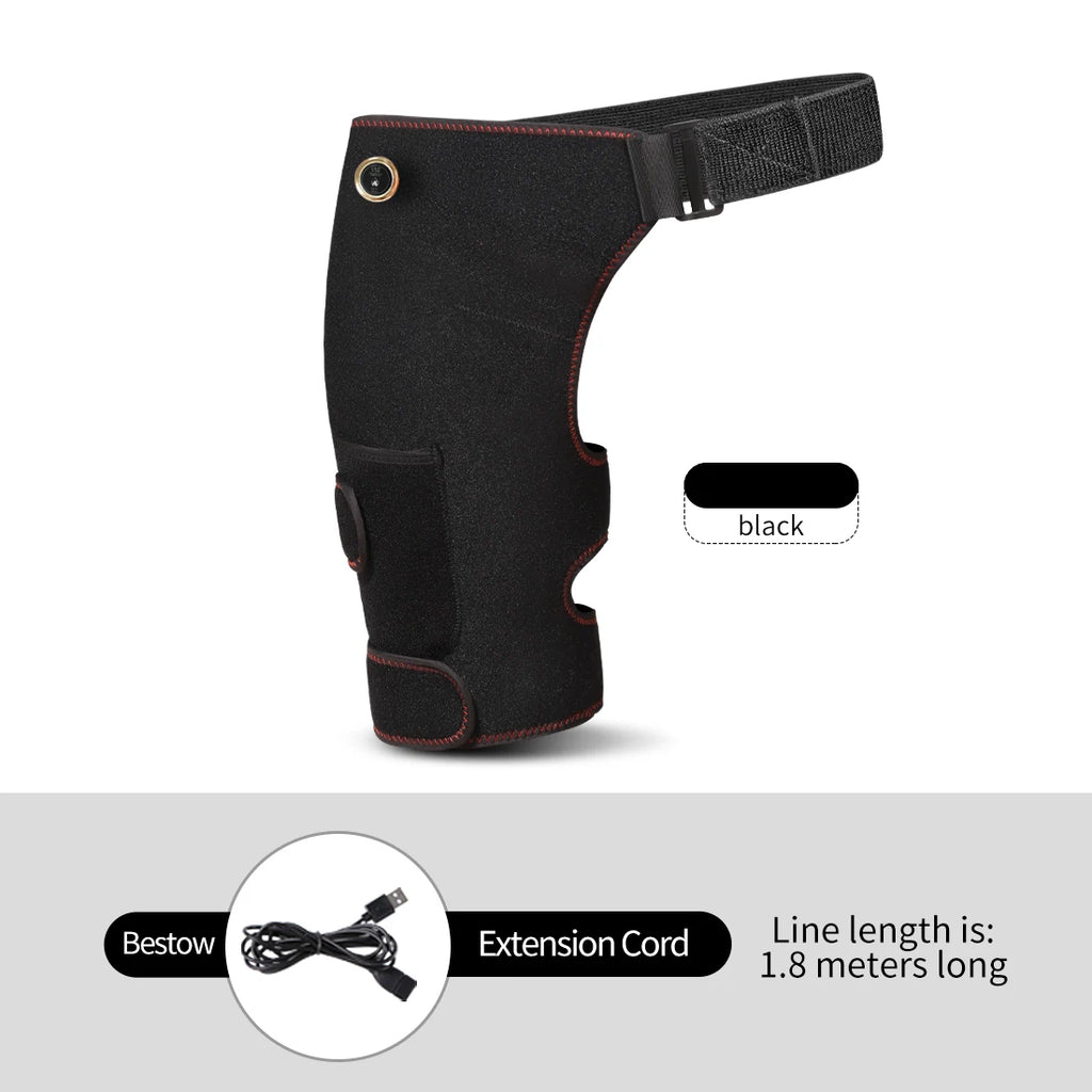 Heated Massage Waist Hip Support Brace with Heating Pad for Sciatica Pain Relief Hot Therapy for Lower Back Thighs And Buttocks