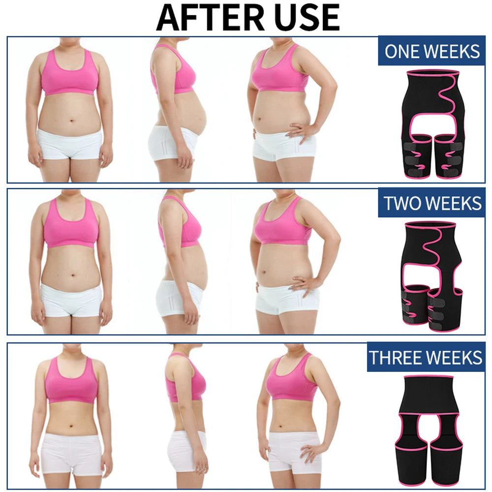 1 Piece Neoprene Slim Thigh Trimmer Leg Shapers Slimming Belt Waist Trainer Sweat Shapewear Fat Burning Compress Belt for Women