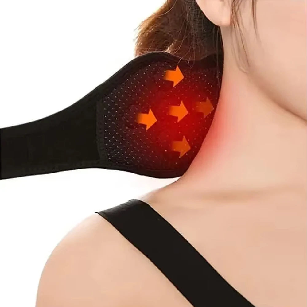 Self-Heating Neck Support Braces for Neck Pain Relief Stiffness 360 Degree Protection Adjustable Velcro Magnetic Therapy Belt