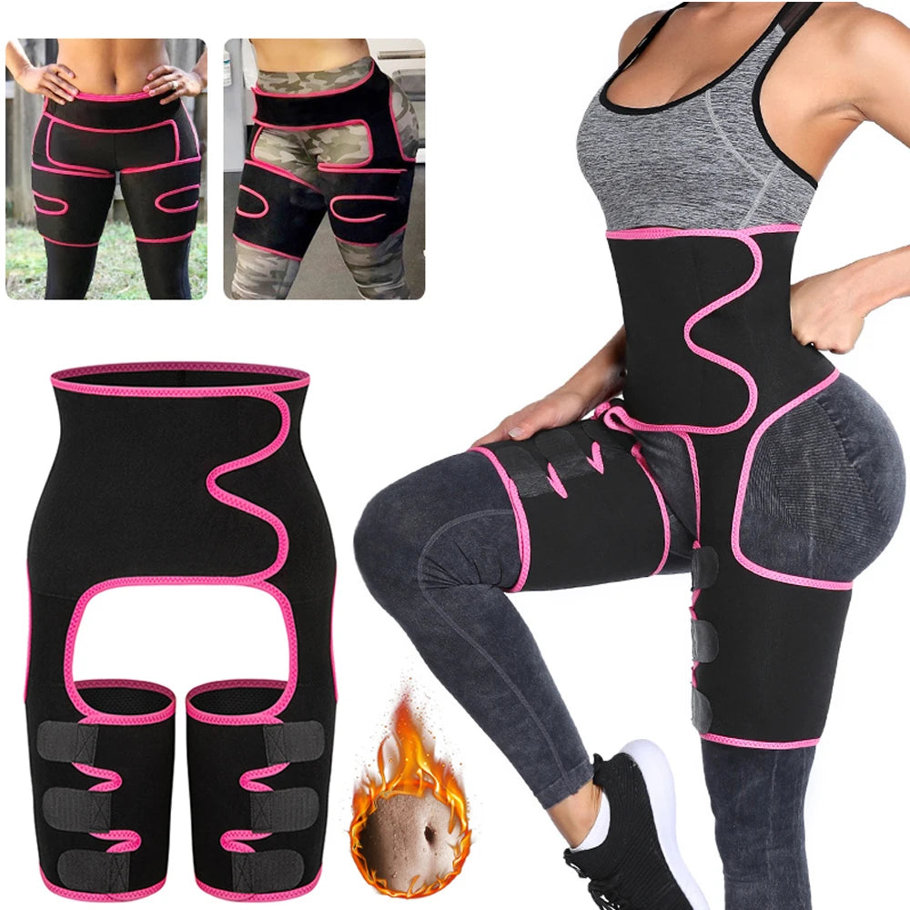 1 Piece Neoprene Slim Thigh Trimmer Leg Shapers Slimming Belt Waist Trainer Sweat Shapewear Fat Burning Compress Belt for Women